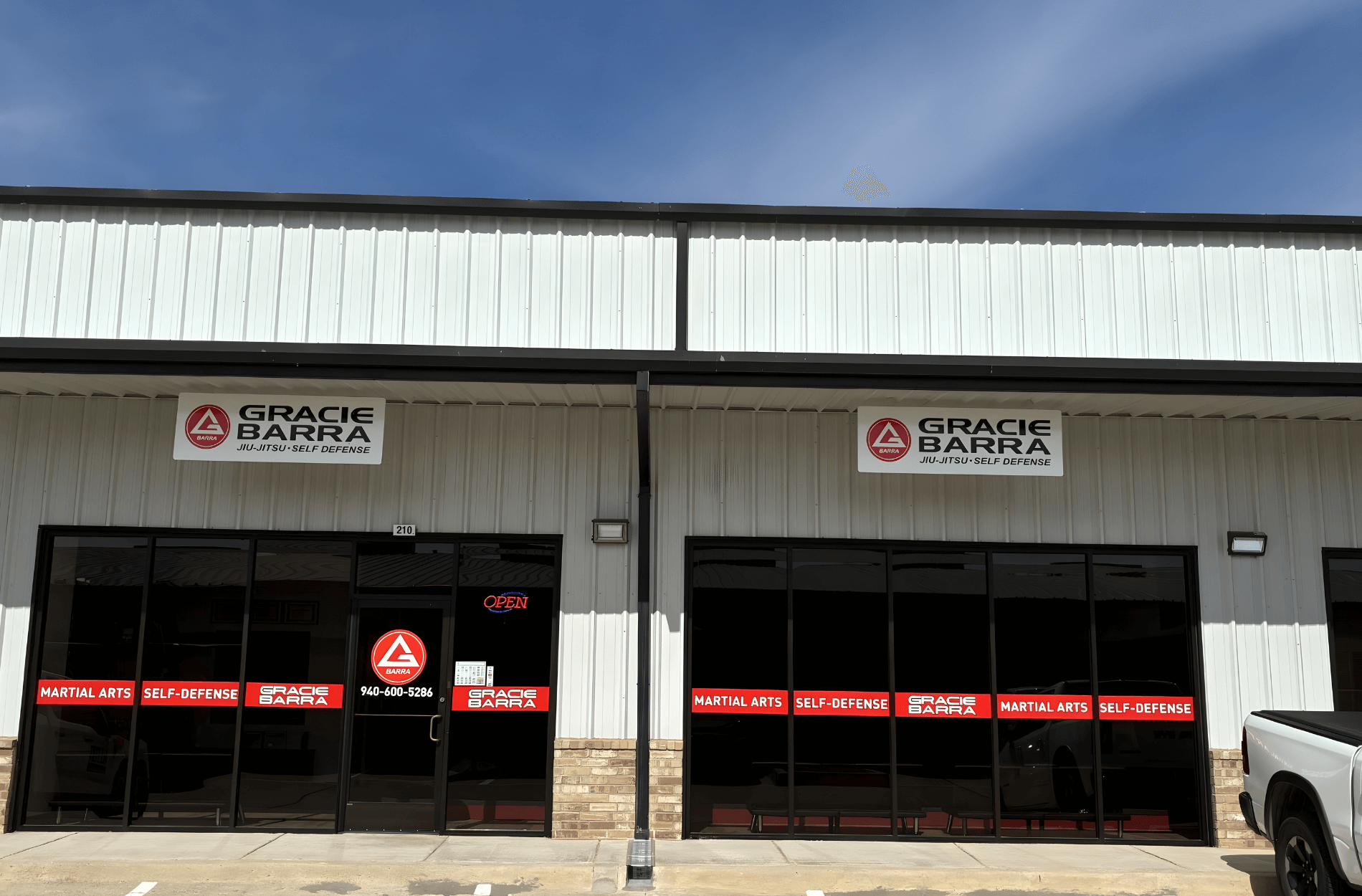 Gracie Barra Argyle Brazilian Jiu-Jitsu academy storefront located in Argyle TX