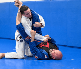 Adult Brazilian Jiu Jitsu training at Gracie Barra Argyle in Argyle, Texas