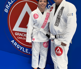Beginner adult and women’s Jiu-Jitsu students at Gracie Barra Argyle in Argyle, TX